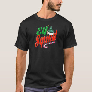 Elf Squad Kerstmis Bijpassende Familie Candy Cane T-shirt
