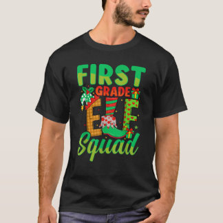 Elf Squad Kerstmis Eerste Klas Leraar Chris T-shirt