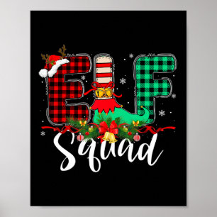 Elf Squad Kerstmis Familie Groep Matching Santa XM Poster