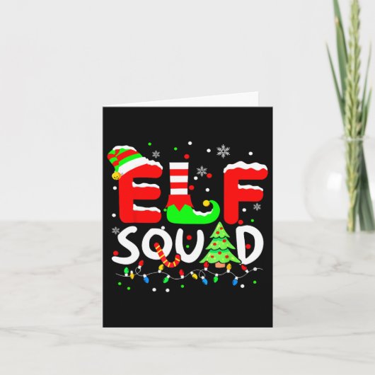 Elf Squad Kerstmis Matching Family Toddler Boy Gi Kaart (Voorkant)