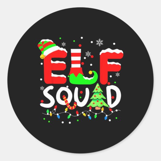 Elf Squad Kerstmis Matching Family Toddler Boy Gi Ronde Sticker (Voorkant)
