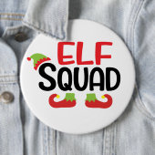 Elf Squad Kerstmis Ronde Button 6,0 Cm (In situ)