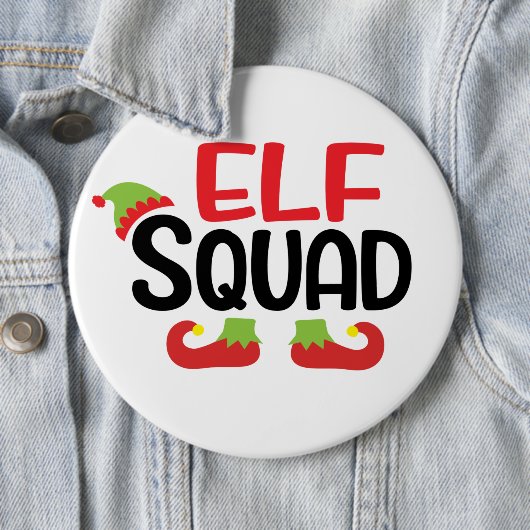 Elf Squad Kerstmis Ronde Button 6,0 Cm (In situ)