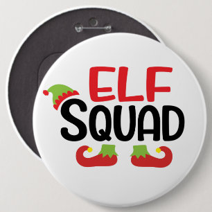 Elf Squad Kerstmis Ronde Button 6,0 Cm