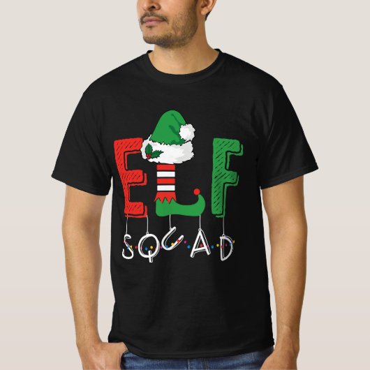 Elf Squad Kerstmis T-shirt (Voorkant)