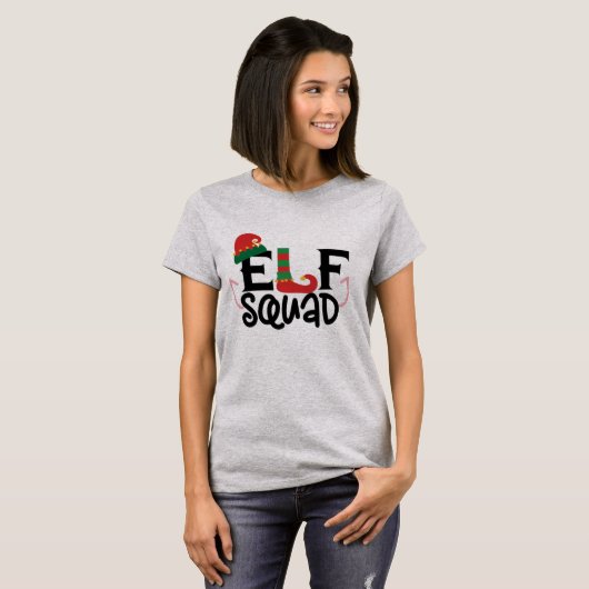 Elf Squad Kerstmis T-shirt (Voorkant volledig)