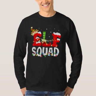 Elf Squad Matching Christmas Xmas Pajama Holiday M T-shirt