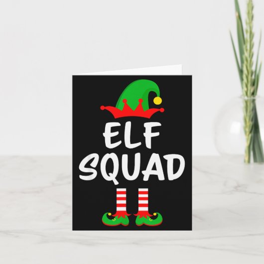 Elf Squad Matching Family Christmas  Kaart (Voorkant)