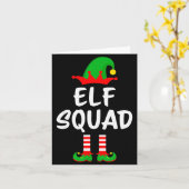 Elf Squad Matching Family Christmas  Kaart (Gele Bloem)