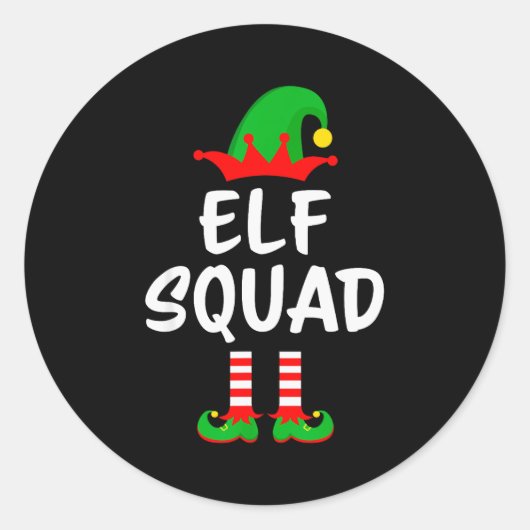 Elf Squad Matching Family Christmas  Ronde Sticker (Voorkant)