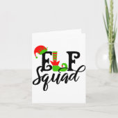 Elf Squad Modern Tygraphy Christmas Holidays  Kaart (Voorkant)