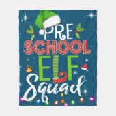 Elf Squad Pre School Christmas Teacher Fleece Deken (Voorkant)