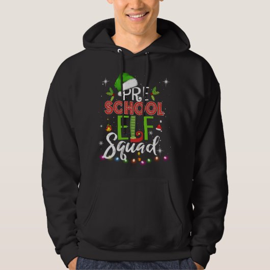 Elf Squad Pre-school kerstleraar Hoodie (Voorkant)