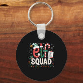 Elf Squad Santa Checklist Christmas Lights Family  Sleutelhanger (Voorkant)