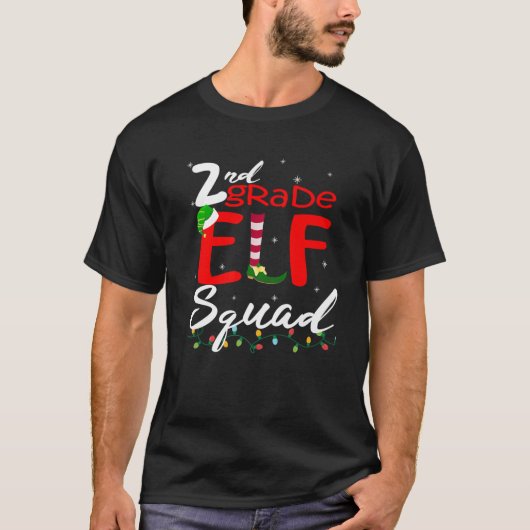 Elf Squad Second Grade Christmas Teacher Top (Voorkant)