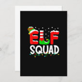 Elf Squad Shirt Funny Family Kerstmis, Pa Kaart (Voorkant / Achterkant)