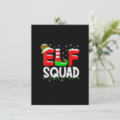Elf Squad Shirt Funny Family Kerstmis, Pa Kaart (Staand voorkant)