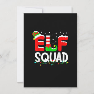 Elf Squad Shirt Funny Family Kerstmis, Pa Kaart