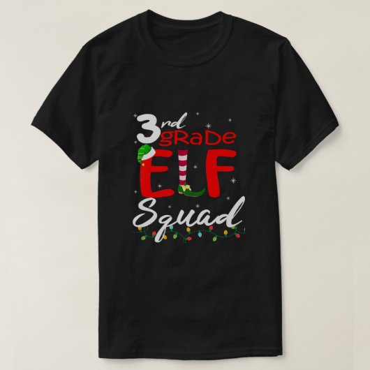 Elf Squad Third Grade Christmas Teacher Top Premiu (Design voorkant)