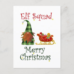 Elf squad vrolijk kerstfeest briefkaart