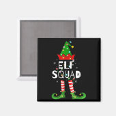 Elf Squad Xmas Matching Family Pajamas Funny Elf C Magneet (Voorkant / Achterkant)