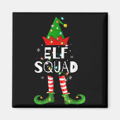 Elf Squad Xmas Matching Family Pajamas Funny Elf C Magneet (Voorkant)