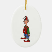Elf Standing At Attention oval ceramic ornament (Voorkant)