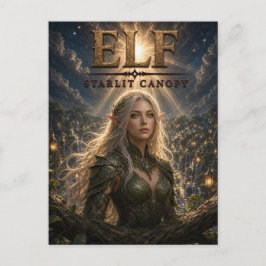 Elf Sterrenhemel Donkere Bioscoop Briefkaart