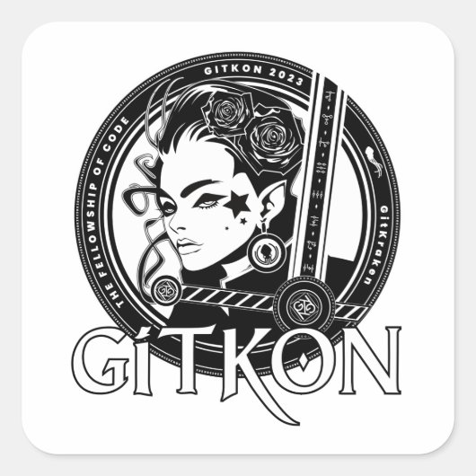 Elf Sticker | GitKon: De Fellowship of Code (Voorkant)