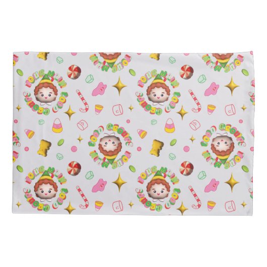 Elf the Movie | Four Main Food Groups Pattern Kussensloop (Achterkant)