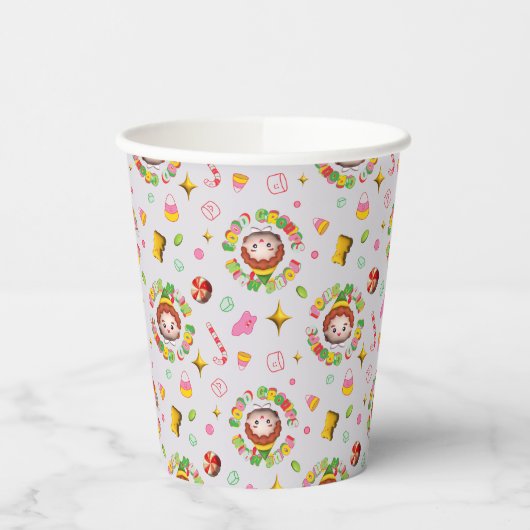 Elf the Movie | Four Main Food Groups Pattern Papieren Bekers (Links)