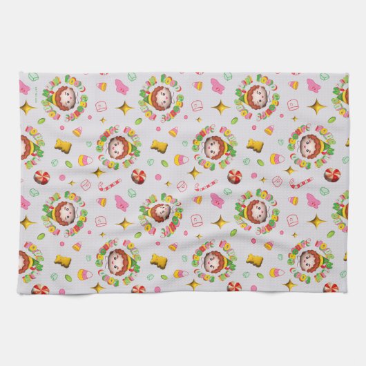 Elf the Movie | Four Main Food Groups Pattern Theedoek (Horizontaal)