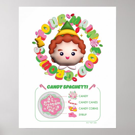 Elf the Movie | Four Main Food Groups Poster (Voorkant)