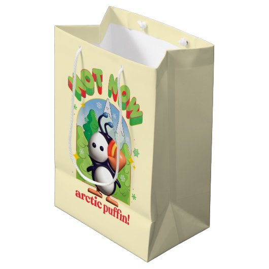 Elf the Movie | Not Now Arctic Puffin Medium Cadeauzakje (Voorkant Gekanteld)