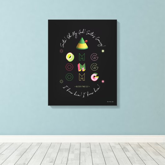 Elf the Movie | Santa OMG Canvas Afdruk (Insitu (Houten vloer))