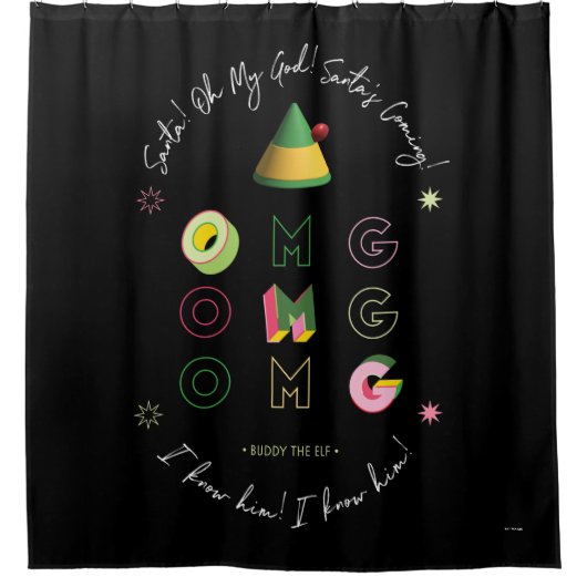 Elf the Movie | Santa OMG Douchegordijn (Voorkant)