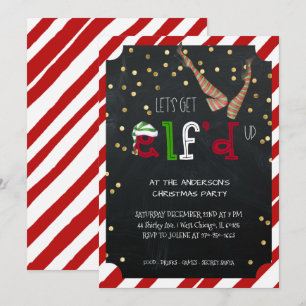 Elf-thema Kerstfeest Kaart