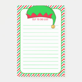 Elf to do lijst & groen, rood & wit Lijst Post-it® Notes