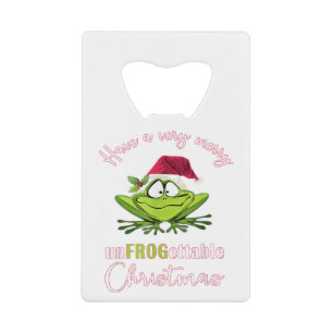 Elf Toad Frog Pun Toadally Ready for Christmas Creditkaart Flessenopener