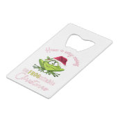Elf Toad Frog Pun Toadally Ready for Christmas Creditkaart Flessenopener (Voorkant Gekanteld)