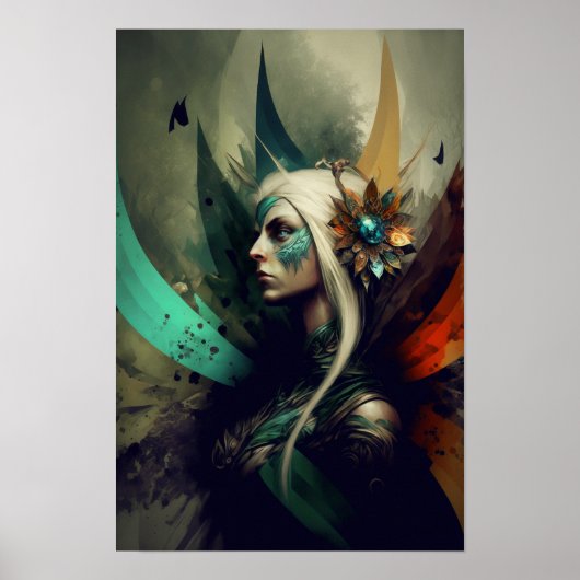 Elf Tovenares Fantasy Poster | RPG Kunst 3 (Voorkant)