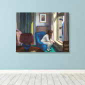 Elf uur 's ochtends | Edward Hopper | Canvas Afdruk (Insitu (Houten vloer))