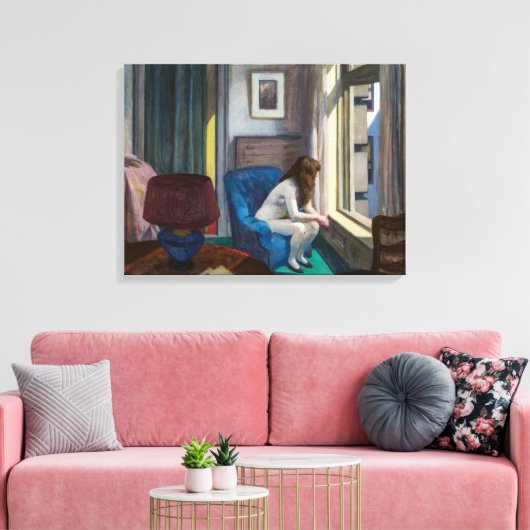 Elf uur 's ochtends | Edward Hopper | Canvas Afdruk (Insitu (Woonkamer))