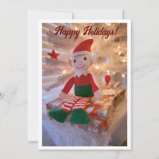 Elf vakantie feestdagenkaart (Voorkant)