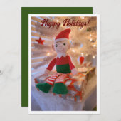 Elf vakantie feestdagenkaart (Voorkant / Achterkant)