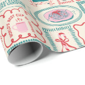 elf-vakantie-pictogrampatroon cadeaupapier (Rol Hoek)