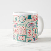 elf-vakantie-pictogrampatroon grote koffiekop (Voorkant rechts)