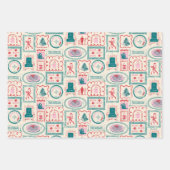 elf-vakantie-pictogrampatroon inpakpapier vel (Voorkant 2)