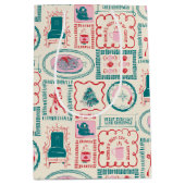 elf-vakantie-pictogrampatroon medium cadeauzakje (Voorkant)