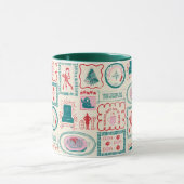 elf-vakantie-pictogrampatroon mok (Midden)